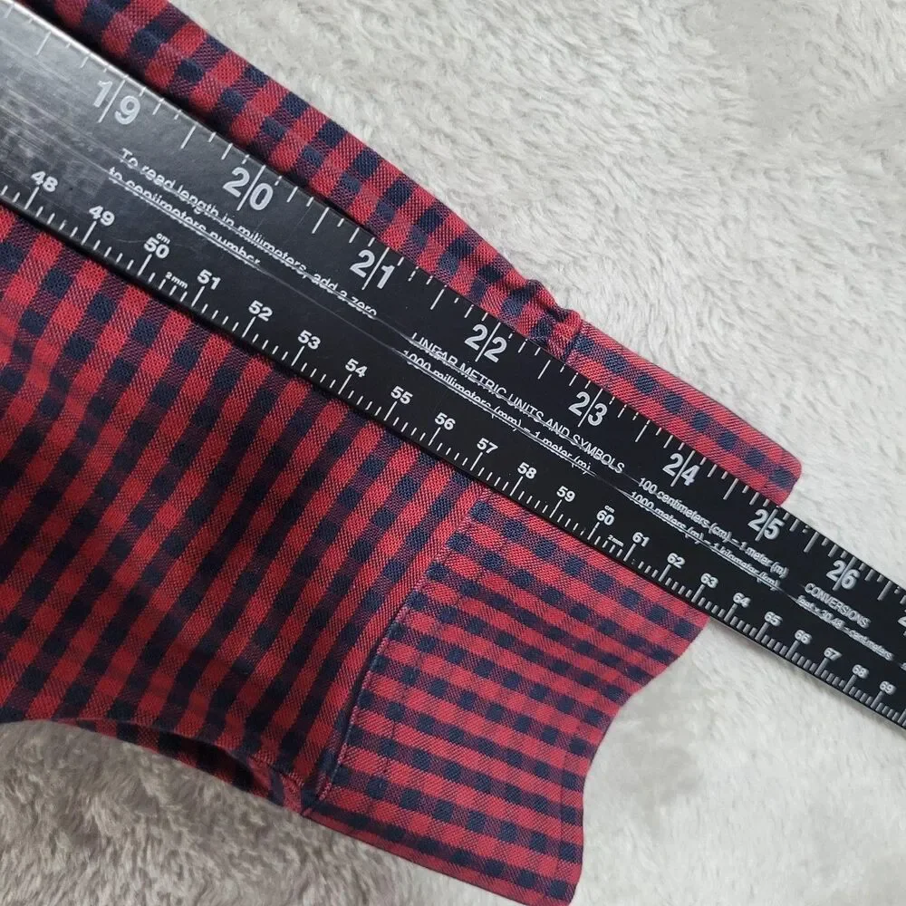 Brooks Brothers Dress Shirt Mens XL Red Long Sleeve Button Down Non Iron Stretch - Picture 8 of 12